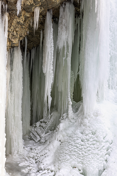 Behind the ice shield.