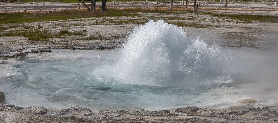 Spouter Geyser erupting.